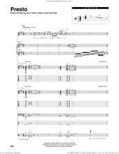 Cover icon of Presto sheet music for chamber ensemble (Transcribed Score) by Rush, Alex Lifeson, Geddy Lee and Neil Peart, intermediate skill level