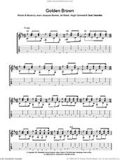 Cover icon of Golden Brown sheet music for guitar (tablature) by The Stranglers, David Greenfield, Hugh Cornwell, Jean-Jacques Burnel and Jet Black, intermediate skill level