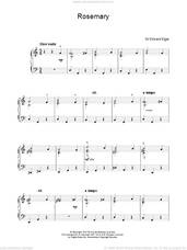 Cover icon of Rosemary sheet music for piano solo by Edward Elgar, classical score, easy skill level