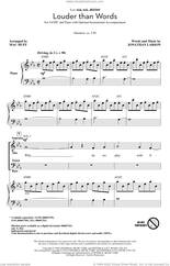 Cover icon of Louder Than Words (from tick, tick... BOOM!) (arr. Mac Huff) sheet music for choir (SATB: soprano, alto, tenor, bass) by Jonathan Larson and Mac Huff, intermediate skill level