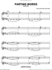 Cover icon of Parting Words sheet music for piano solo by Michael Giacchino and Lost (TV Series), intermediate skill level
