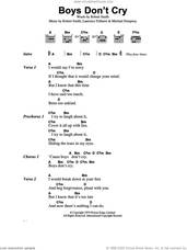 Cover icon of Boys Don't Cry sheet music for guitar (chords) by The Cure, Laurence Tolhurst, Michael Dempsey and Robert Smith, intermediate skill level