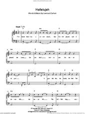 Cover icon of Hallelujah sheet music for piano solo by Rufus Wainwright and Leonard Cohen, easy skill level