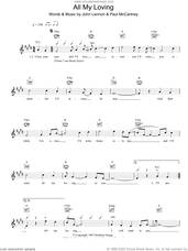 Cover icon of All My Loving sheet music for voice and other instruments (fake book) by The Beatles, John Lennon and Paul McCartney, intermediate skill level