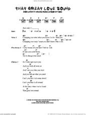 Cover icon of That Great Love Sound sheet music for guitar (chords) by The Raveonettes, Richard Gottehrer and Sune Rose Wagner, intermediate skill level