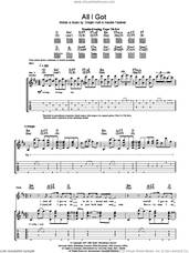 Cover icon of All I Got sheet music for guitar (tablature) by Newton Faulkner and Crispin Hunt, intermediate skill level