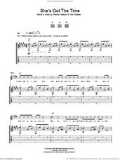 Cover icon of She's Got The Time sheet music for guitar (tablature) by Newton Faulkner and Toby Faulkner, intermediate skill level
