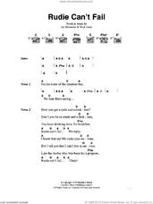 Cover icon of Rudie Can't Fail sheet music for guitar (chords) by The Clash, Joe Strummer and Mick Jones, intermediate skill level