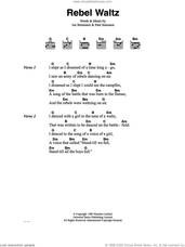 Cover icon of Rebel Waltz sheet music for guitar (chords) by The Clash, Joe Strummer and Paul Simonon, intermediate skill level
