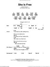 Cover icon of She Is Free sheet music for guitar (chords) by Jeff Buckley and Gary Lucas, intermediate skill level