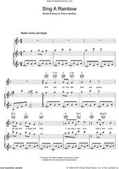 Cover icon of Sing A Rainbow sheet music for voice, piano or guitar by Arthur Hamilton, intermediate skill level