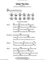 Cover icon of Under The Gun sheet music for guitar (chords) by The Killers, Brandon Flowers, Dave Keuning, Mark Stoermer and Ronnie Vannucci, intermediate skill level