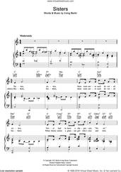 Cover icon of Sisters sheet music for voice, piano or guitar by Irving Berlin, intermediate skill level