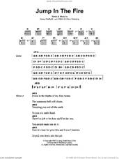 Cover icon of Jump In The Fire sheet music for guitar (chords) by Metallica, Dave Mustaine, James Hetfield and Lars Ulrich, intermediate skill level