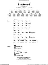 Cover icon of Blackened sheet music for guitar (chords) by Metallica, James Hetfield, Jason Newsted and Lars Ulrich, intermediate skill level