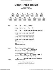 Cover icon of Don't Tread On Me sheet music for guitar (chords) by Metallica, James Hetfield and Lars Ulrich, intermediate skill level