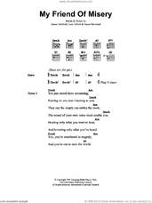Cover icon of My Friend Of Misery sheet music for guitar (chords) by Metallica, James Hetfield, Jason Newsted and Lars Ulrich, intermediate skill level