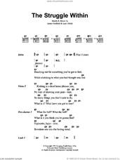 Cover icon of The Struggle Within sheet music for guitar (chords) by Metallica, James Hetfield and Lars Ulrich, intermediate skill level