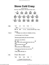 Cover icon of Stone Cold Crazy sheet music for guitar (chords) by Metallica, Brian May, Freddie Mercury, John Deacon and Roger Taylor, intermediate skill level