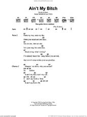 Cover icon of Ain't My Bitch sheet music for guitar (chords) by Metallica, James Hetfield and Lars Ulrich, intermediate skill level