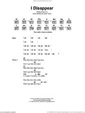 Cover icon of I Disappear sheet music for guitar (chords) by Metallica, James Hetfield and Lars Ulrich, intermediate skill level