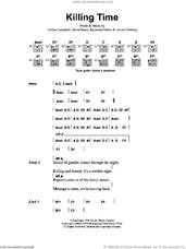 Cover icon of Killing Time sheet music for guitar (chords) by Metallica, David Bates, Raymond Haller, Trevor Fleming and Vivian Campbell, intermediate skill level