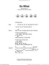 Cover icon of So What sheet music for guitar (chords) by Metallica, CH Blake, Chris Exall and Nick Culmer, intermediate skill level
