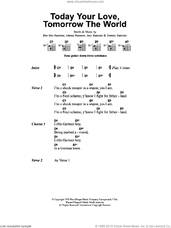 Cover icon of Today Your Love, Tomorrow The World sheet music for guitar (chords) by Metallica, Douglas Calvin, Jeffrey Hyman, John Cummings and Thomas Erdelyi, intermediate skill level