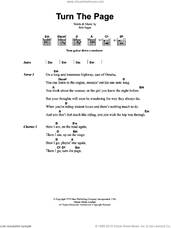 Cover icon of Turn The Page sheet music for guitar (chords) by Metallica and Bob Seger, intermediate skill level