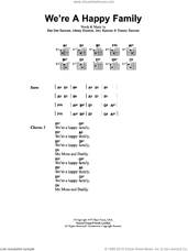 Cover icon of We're A Happy Family sheet music for guitar (chords) by Metallica, Dee Dee Ramone, Joey Ramone, Johnny Ramone and Tommy Ramone, intermediate skill level