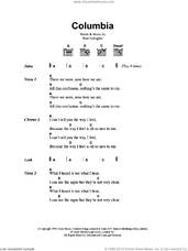 Cover icon of Columbia sheet music for guitar (chords) by Oasis and Noel Gallagher, intermediate skill level