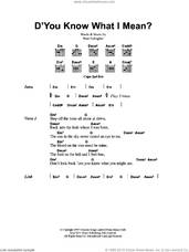 Cover icon of D'You Know What I Mean? sheet music for guitar (chords) by Oasis and Noel Gallagher, intermediate skill level