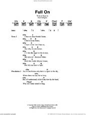 Cover icon of Full On sheet music for guitar (chords) by Oasis and Noel Gallagher, intermediate skill level