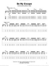 Cover icon of Be My Escape sheet music for guitar (tablature, play-along) by Relient K and Matthew Thiessen, intermediate skill level