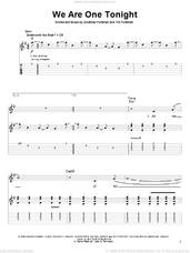 Cover icon of We Are One Tonight sheet music for guitar (tablature, play-along) by Switchfoot, Jonathan Foreman and Tim Foreman, intermediate skill level