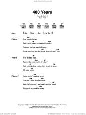 Cover icon of 400 Years sheet music for guitar (chords) by Bob Marley and Peter Tosh, intermediate skill level