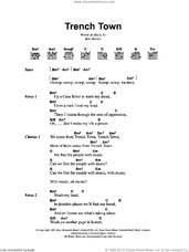 Cover icon of Trench Town sheet music for guitar (chords) by Bob Marley, intermediate skill level