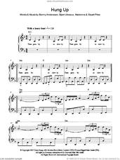 Cover icon of Hung Up sheet music for piano solo by Madonna, Benny Andersson, Bjorn Ulvaeus and Stuart Price, easy skill level