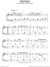 MAD WORLD - Gary Jules (EASY) with Lyrics Sheet music for Piano (Solo)