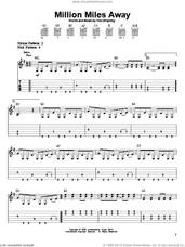 Cover icon of Million Miles Away sheet music for guitar solo (easy tablature) by The Offspring, easy guitar (easy tablature)