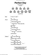 Cover icon of Perfect Day sheet music for guitar (chords) by Lou Reed, intermediate skill level