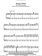 Cover icon of Boogie Chillen sheet music for piano solo by John Lee Hooker and Bernard Besman, intermediate skill level