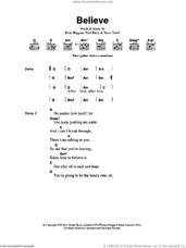 Cover icon of Believe sheet music for guitar (chords) by Cher, Brian Higgins, Paul Barry and Steve Torch, intermediate skill level