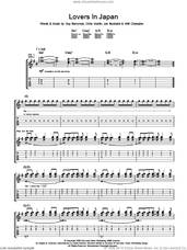 Cover icon of Lovers In Japan sheet music for guitar (tablature) by Coldplay, Chris Martin, Guy Berryman, Jon Buckland, Jon Hopkins and Will Champion, intermediate skill level