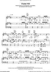Cover icon of Violet Hill sheet music for voice, piano or guitar by Coldplay, Chris Martin, Guy Berryman, Jon Buckland, Will Champion and Jonny Buckland, intermediate skill level