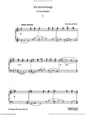 Cover icon of Six Secret Songs, No.5, Allegro Moderato sheet music for piano solo by Peter Maxwell Davies, classical score, intermediate skill level