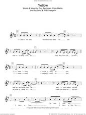 Cover icon of Yellow sheet music for voice and other instruments (fake book) by Coldplay, Chris Martin, Guy Berryman, Jon Buckland and Will Champion, intermediate skill level