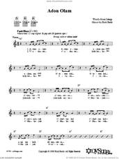 Cover icon of Adon Olam sheet music for voice and other instruments (fake book) by Rick Recht, intermediate skill level