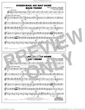 Cover icon of Spider-Man: No Way Home Main Theme (arr. Conaway) sheet music for marching band (Eb baritone sax) by Michael Giacchino, Jack Holt and Matt Conaway, intermediate skill level