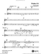 Cover icon of Psalm 131 sheet music for choir (violin) by Steve Klaper, intermediate skill level